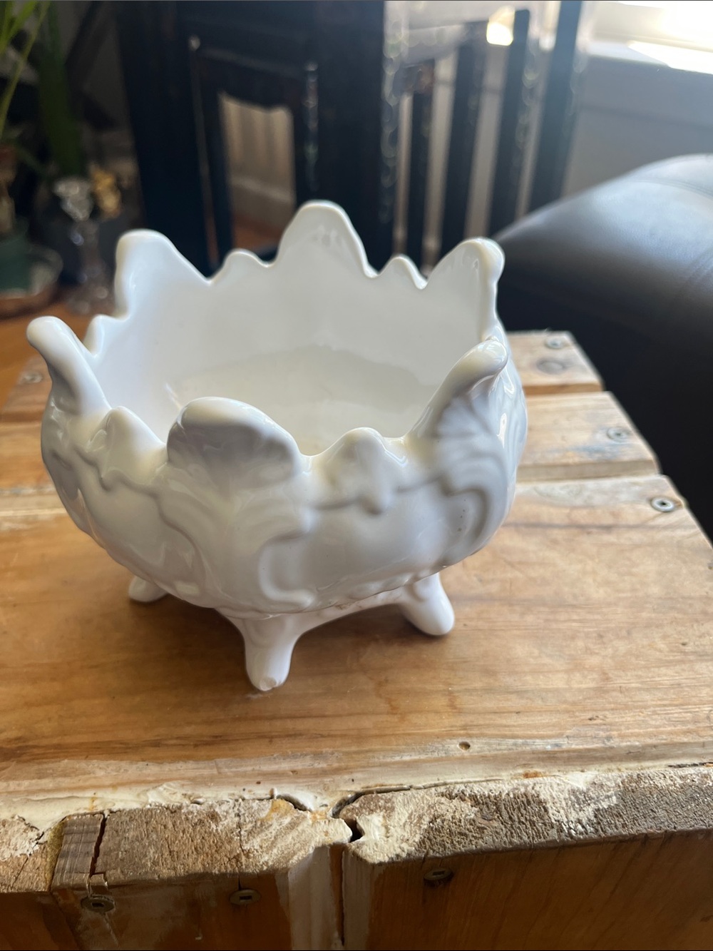 White Decorative Ceramic Bowl - Home Art
